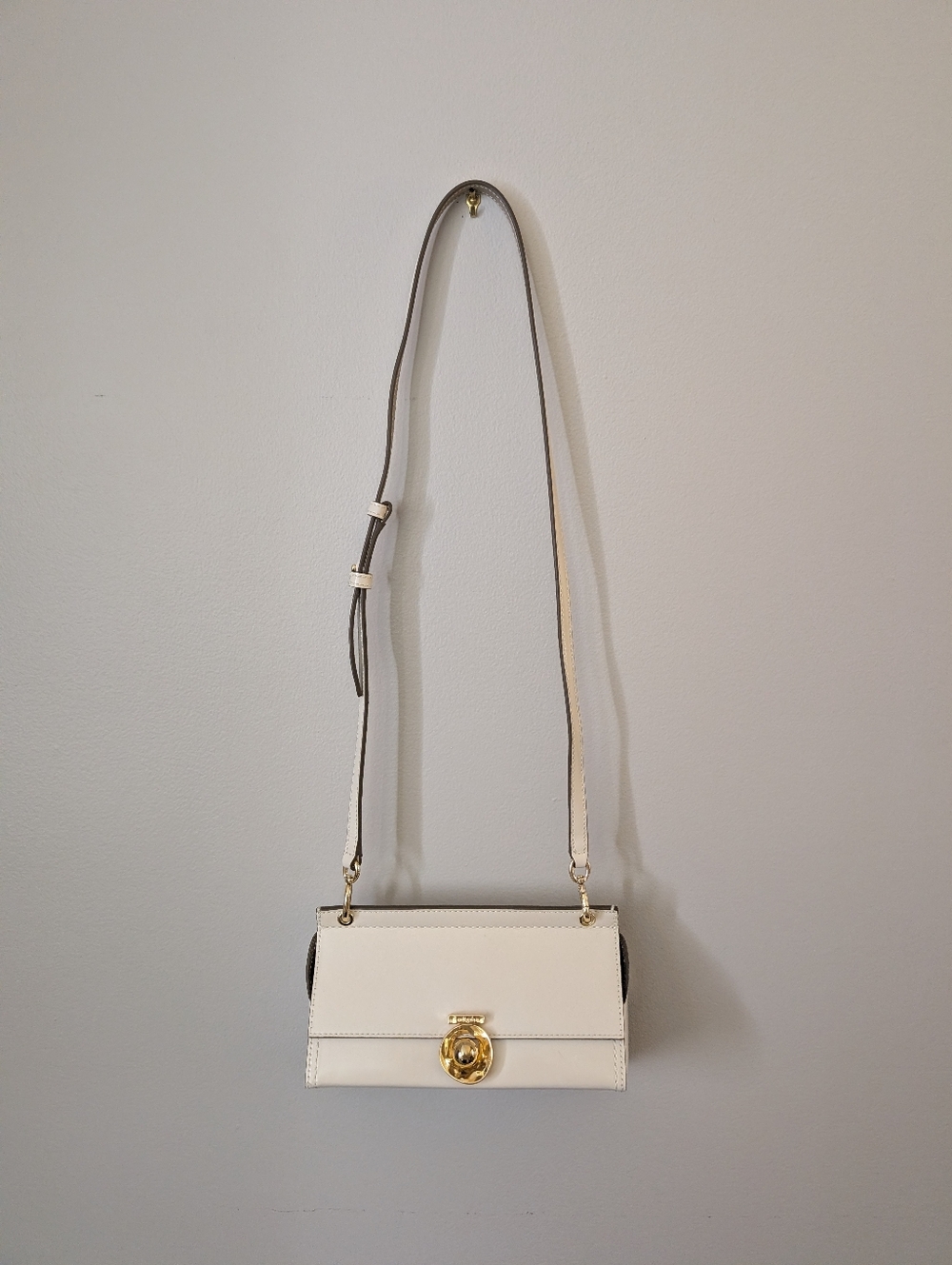 Cult Gaia Cream And Gold Crossbody Bag